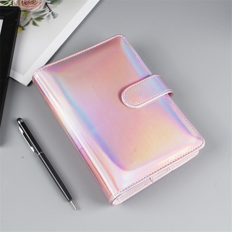 Leather Work Notebook - Cute Laser PU Leather DIY Binder