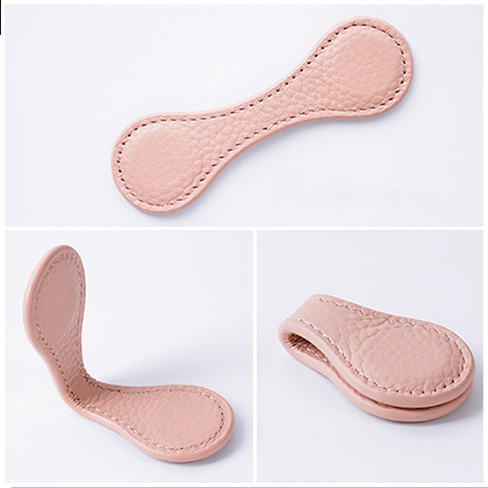 Leather Work Notebook - Genuine Leather Double‑Sided Magnetic Bookmark Clip
