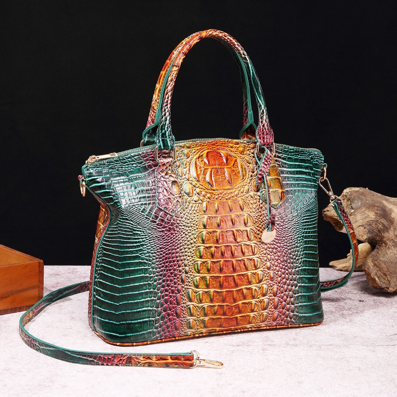 Leatherwork Pony - 2025 Women's Crocodile Embossed Handbag Luxury