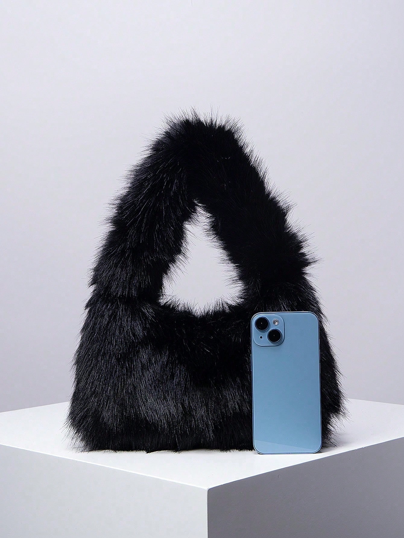 Y2K Style Faux Fur Tote Bags F - Leather Work Japan 评论和价格
