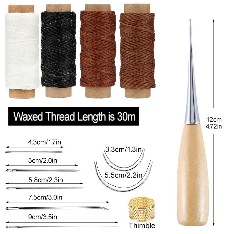 13pcs Waxed Thread Leatherwork - Leatherwork For Beginners 评论和价格
