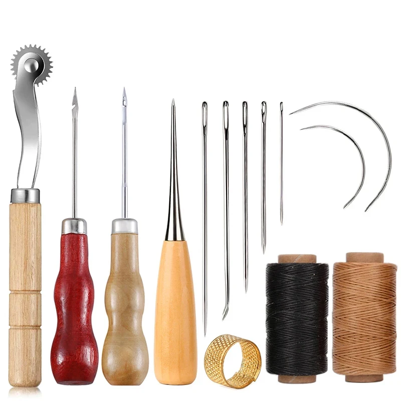 14PCS Leather Craft Sewing Kit - Leatherwork Thread 评论和价格