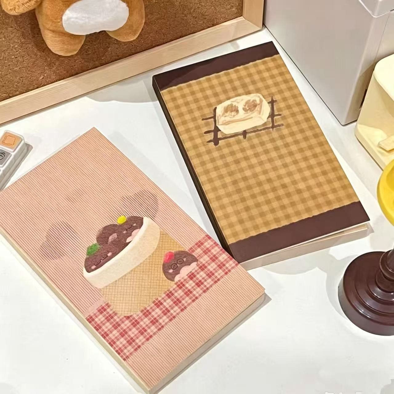 New A6 Plaid Natural Kraft Pap - Leather Work Notebook 评论和价格