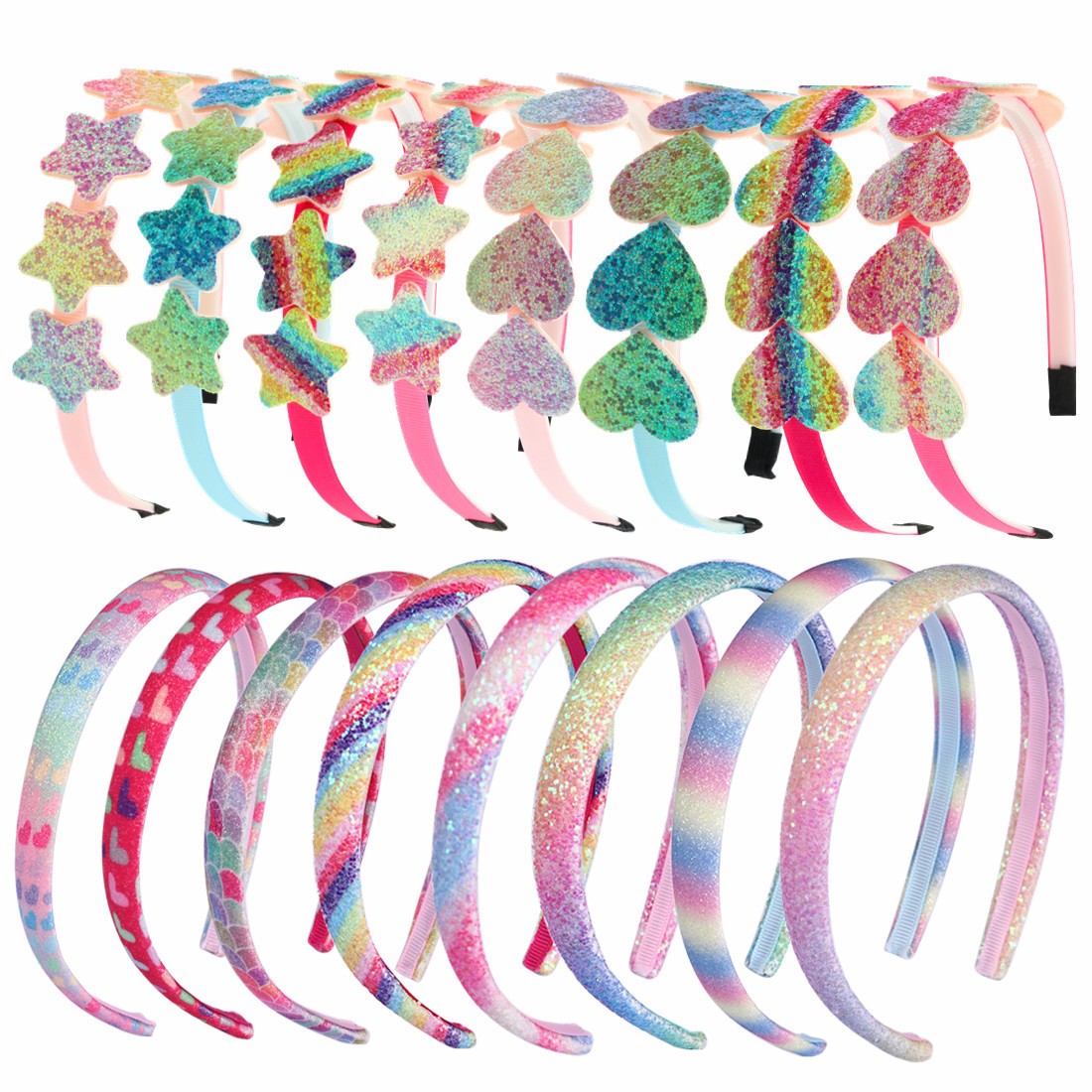 1pc Cute Heart Star Headbands  - Leatherwork Pony 评论和价格