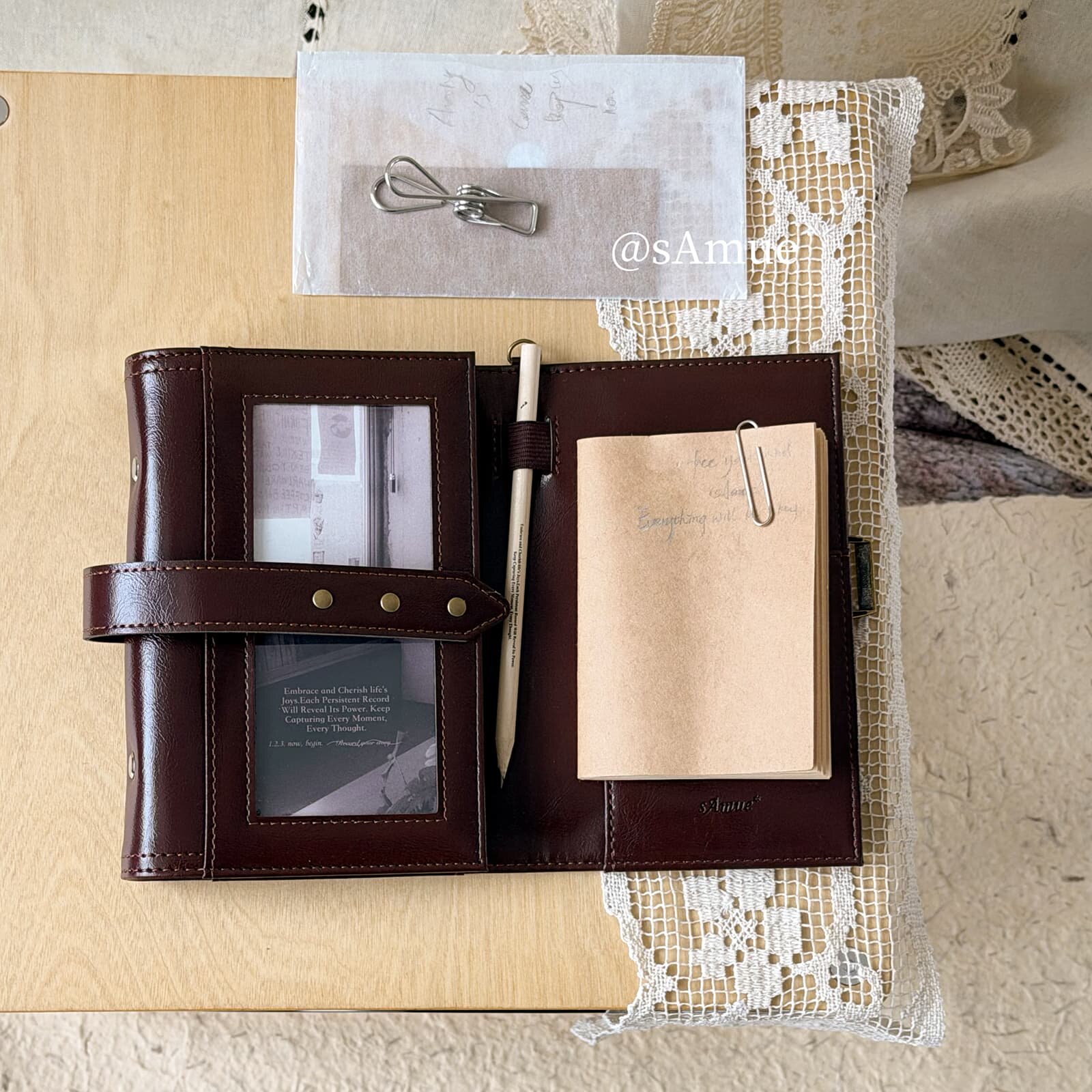 Vintage A6 3-Fold Leather Refi - Leather Work Notebook 评论和价格