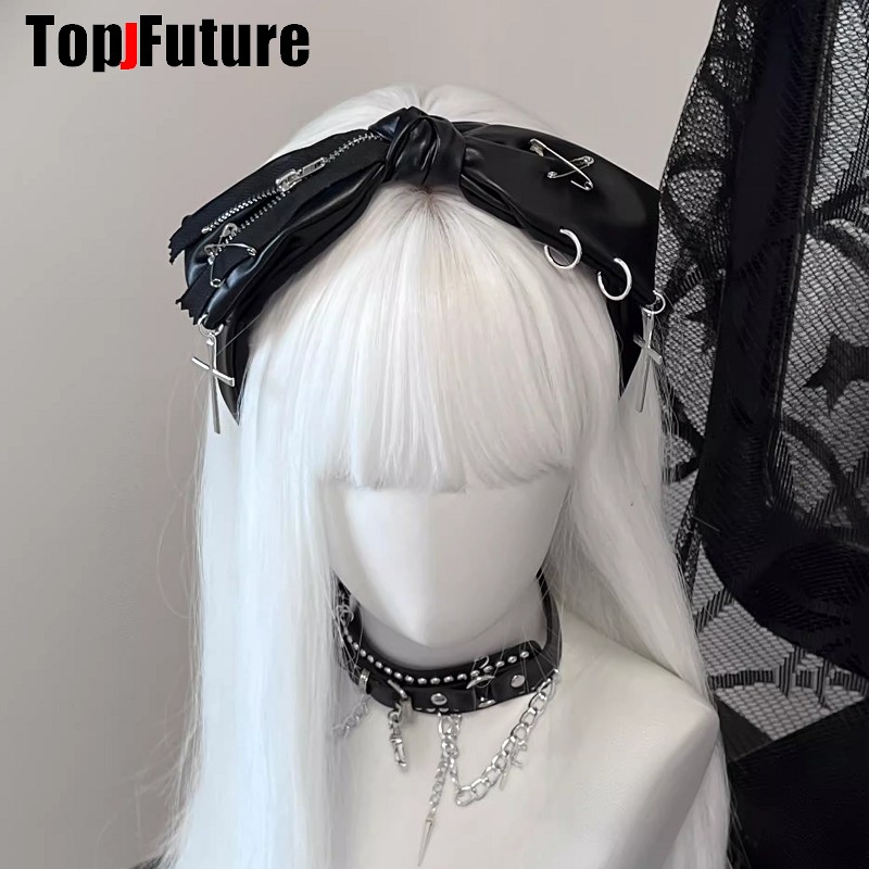 Gothic Bow Leather Harajuku Pu - Leatherwork Pony 评论和价格