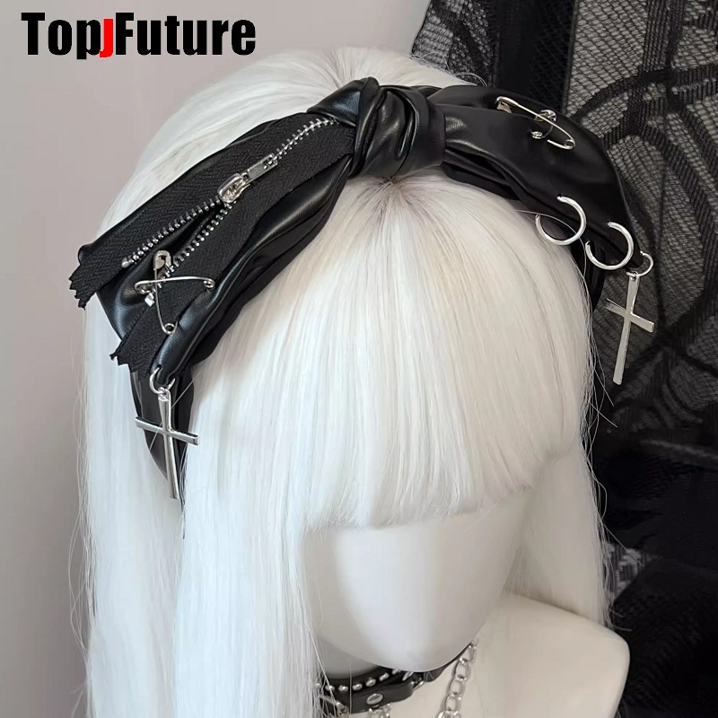 Gothic Bow Leather Harajuku Pu - Leatherwork Pony 评论和价格