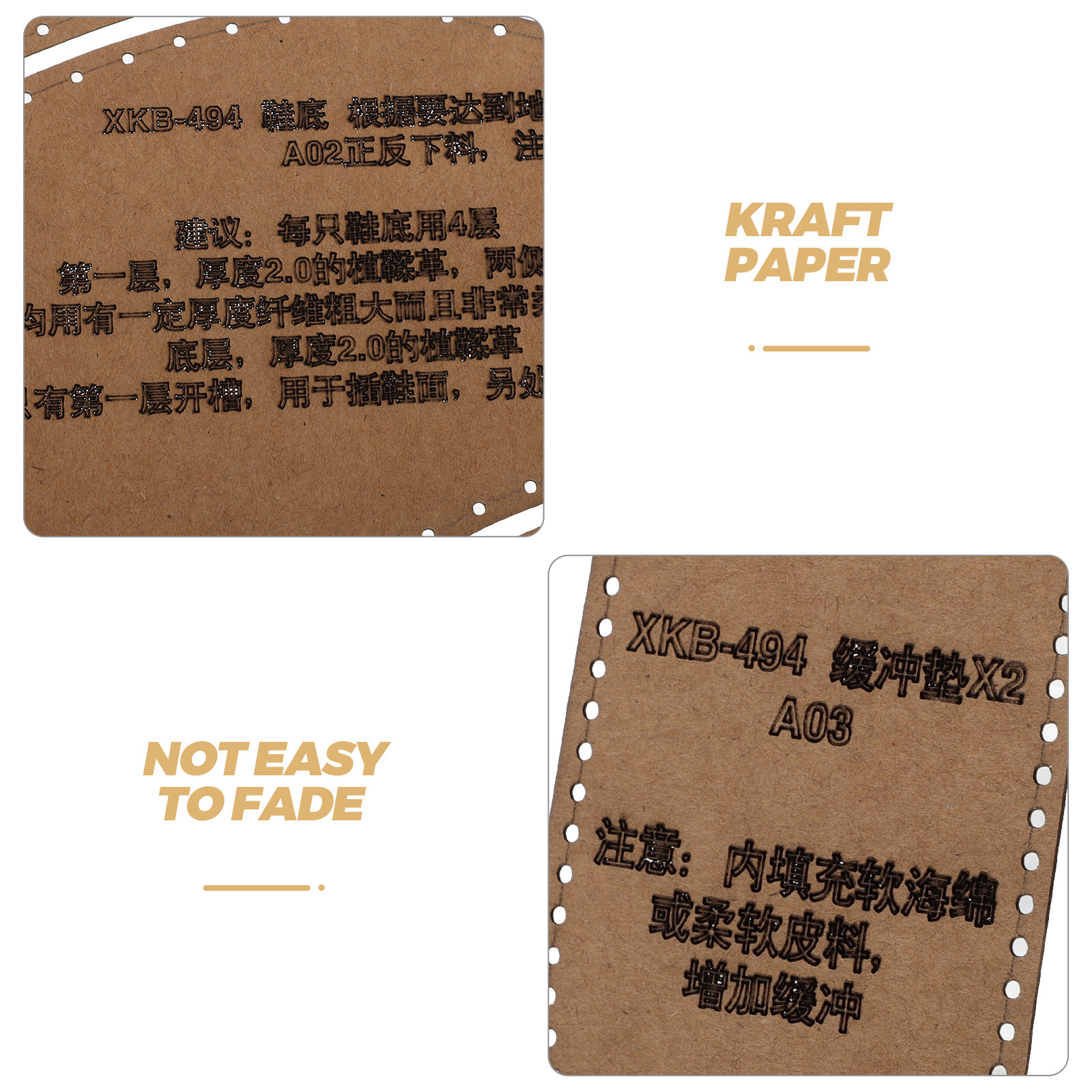 1Set Slipper Pattern Template  - Leatherwork For Beginners 评论和价格