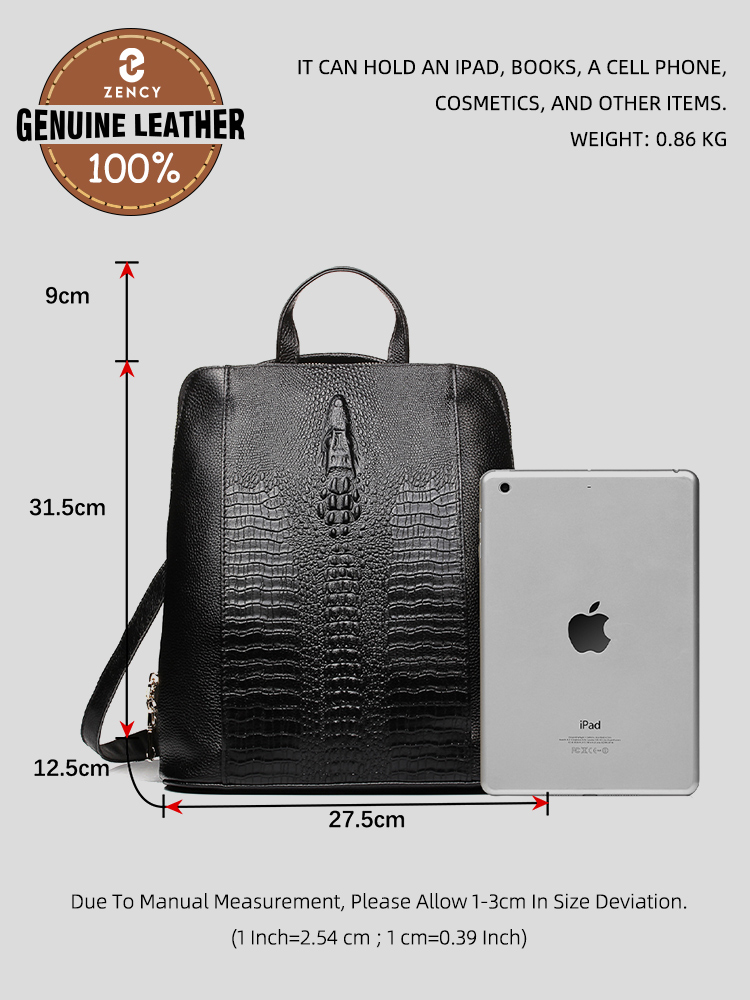 Zency Women's Crocodile Leathe - Leather Work Notebook 评论和价格